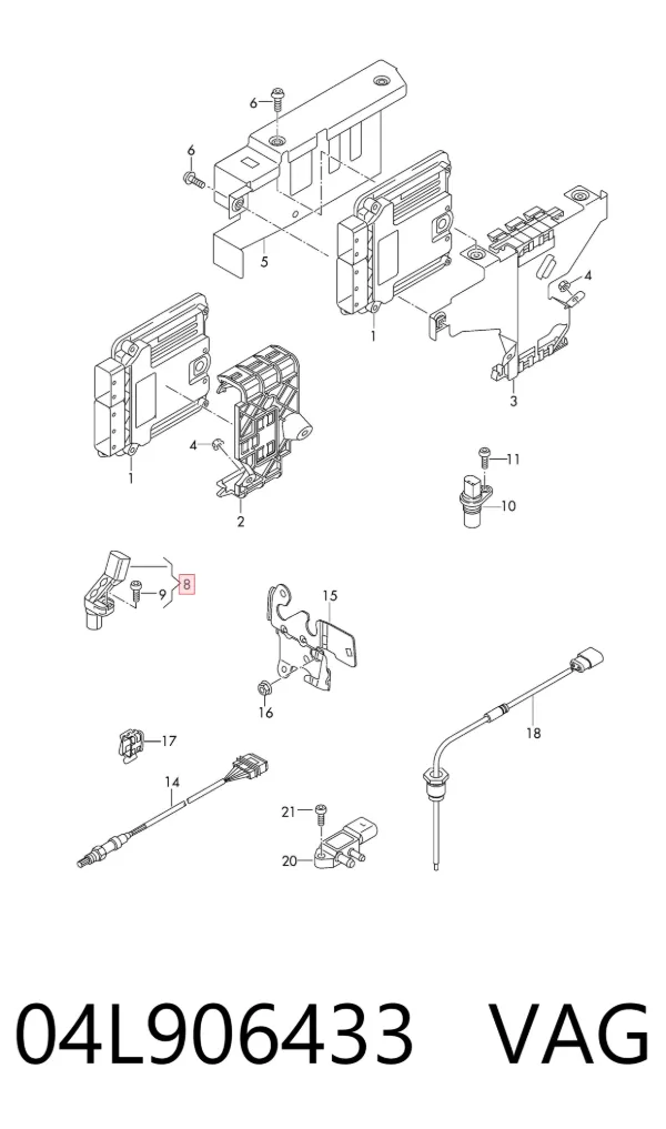 Sensor de cigüeñal 04L906433 VAG