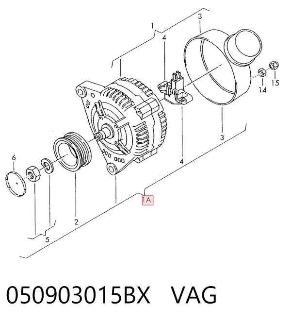 Alternador 050903015BX VAG