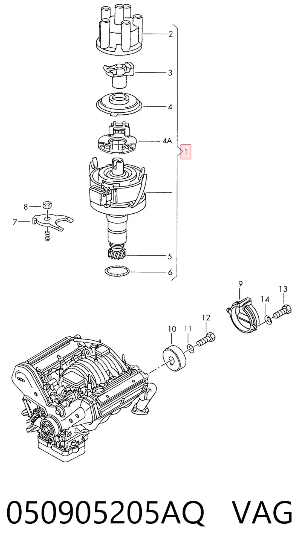 Distribuidor 050905205AQ VAG