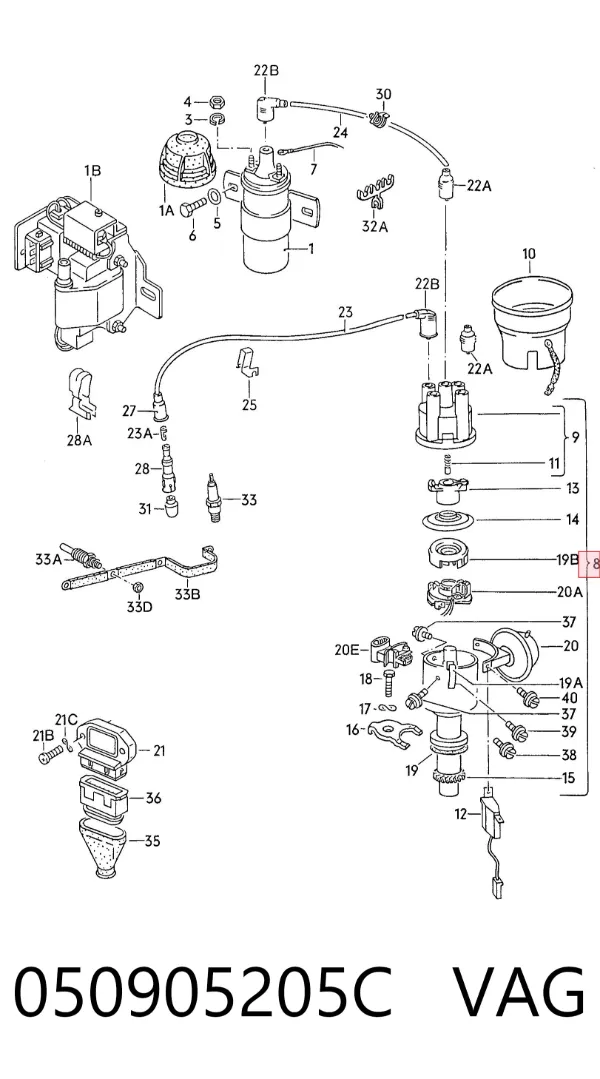 Distribuidor 050905205C VAG