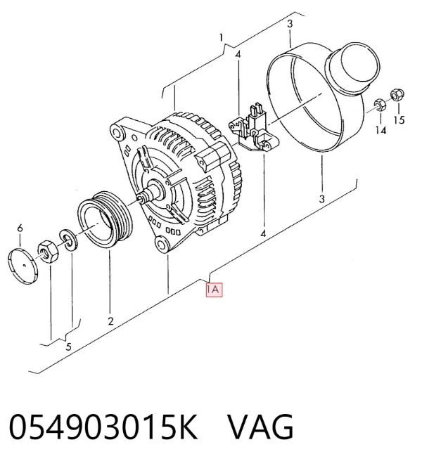 Alternador 054903015K VAG