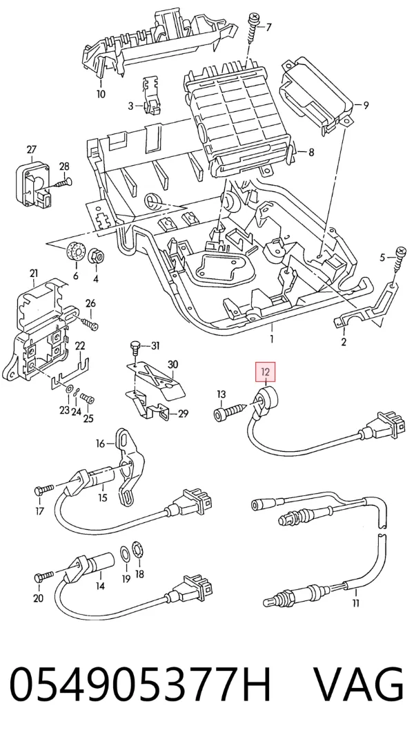 Sensor de detonacion 054905377H VAG