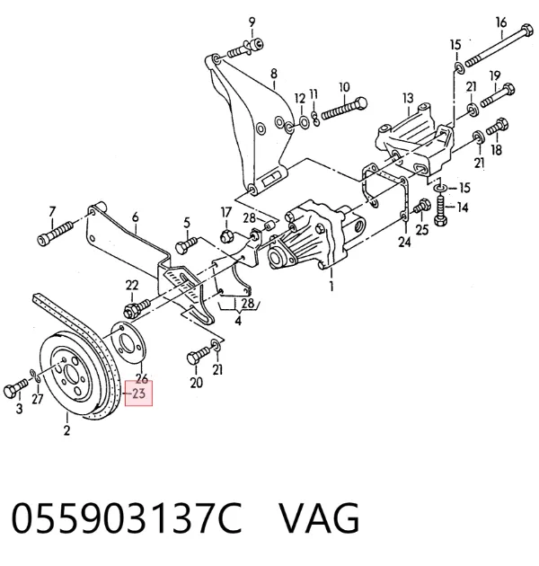 Correa de alternador 055903137C VAG