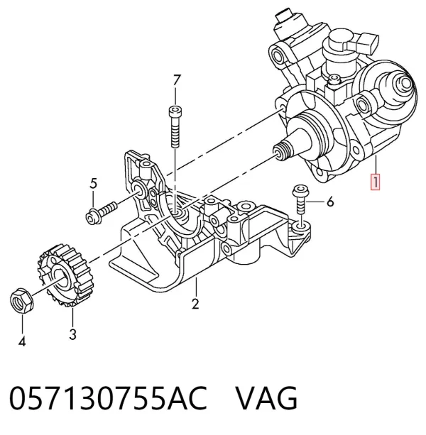 Bomba inyectora 057130755AC VAG
