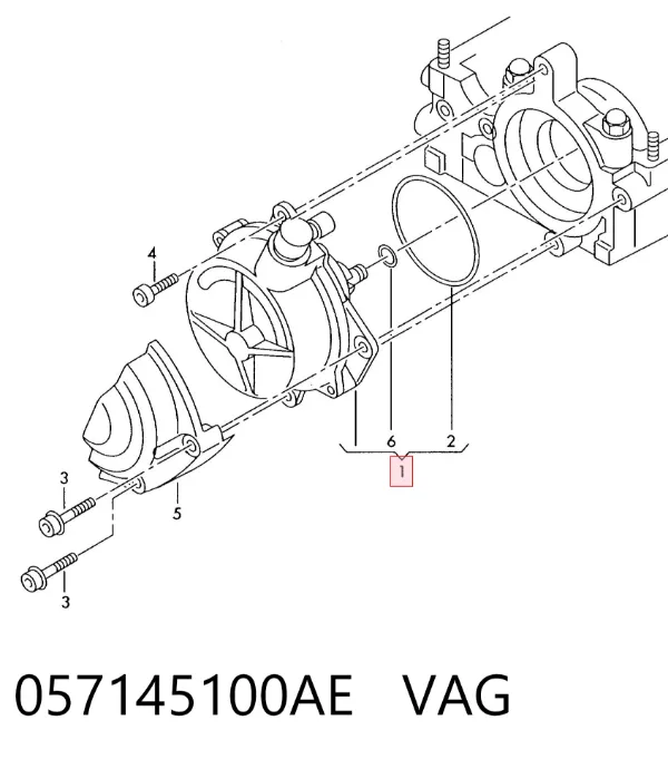 Bomba de vacío 057145100AE VAG