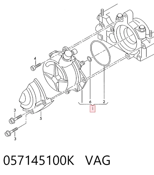 Bomba de vacío 057145100K VAG
