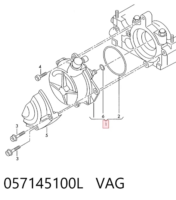 Bomba de vacío 057145100L VAG
