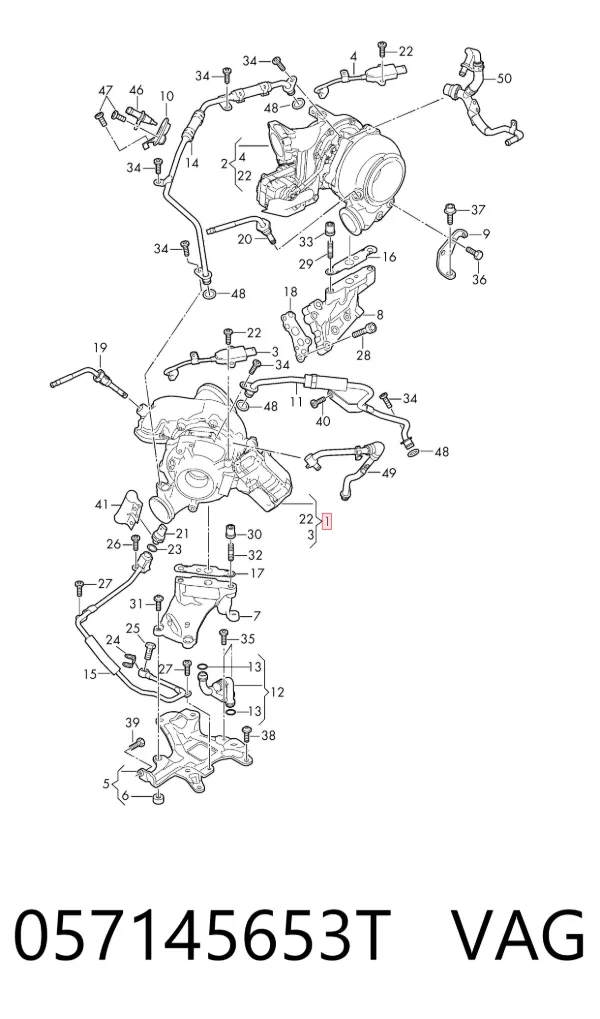 Turbocompresor 057145653T VAG