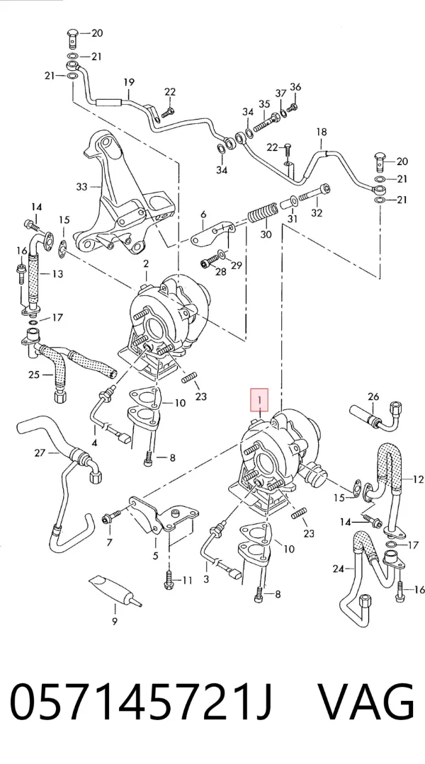 Turbocompresor 057145721J VAG