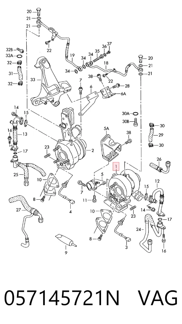Turbocompresor 057145721N VAG