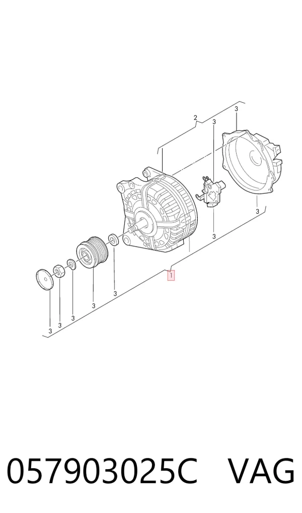 Alternador 057903025C VAG