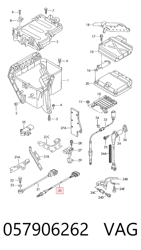 Sensor de oxígeno previo al catalizador 057906262 VAG