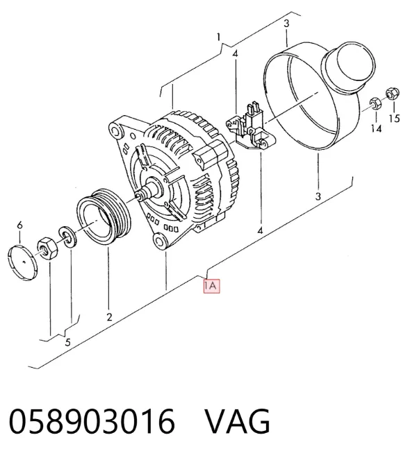 Alternador 058903016 VAG
