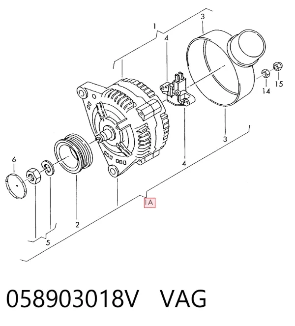 Alternador 058903018V VAG