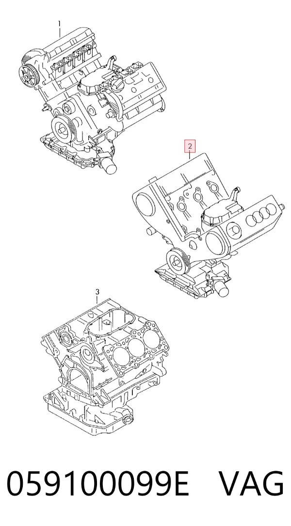Motor completo 059100099E VAG