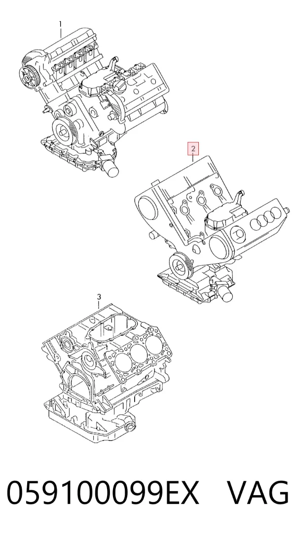 Motor completo 059100099EX VAG