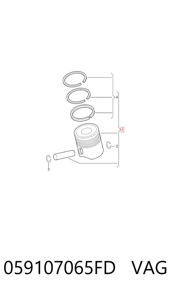 Pistón 059107065FD VAG