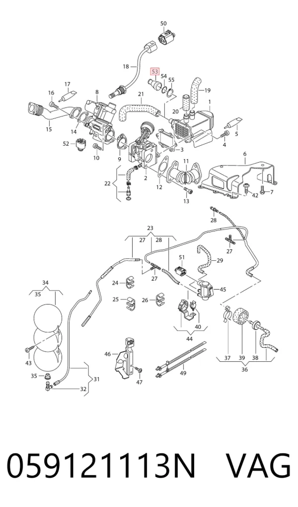 Termostato EGR 059121113N VAG