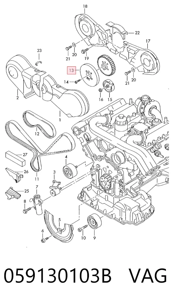 Volante motor 059130103B VAG
