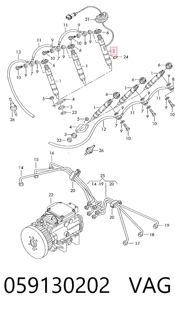 Inyector 059130202 VAG