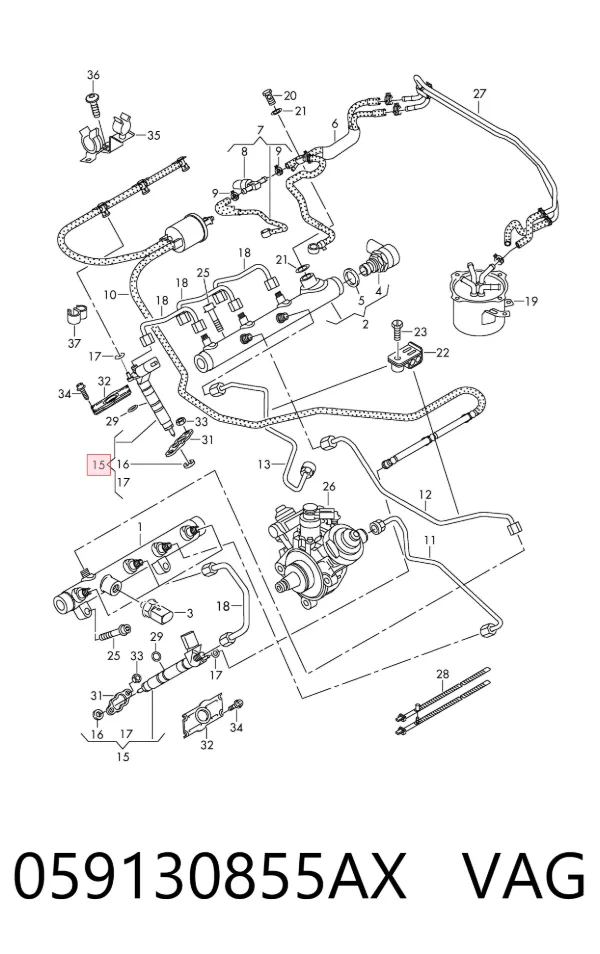 Inyector 059130855AX VAG