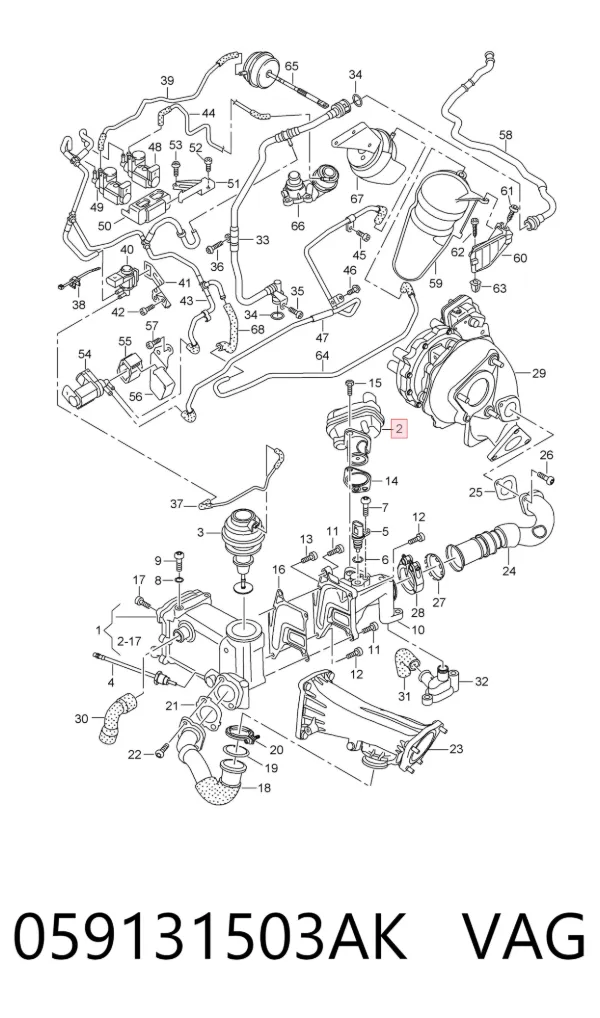 Válvula EGR 059131503AK VAG