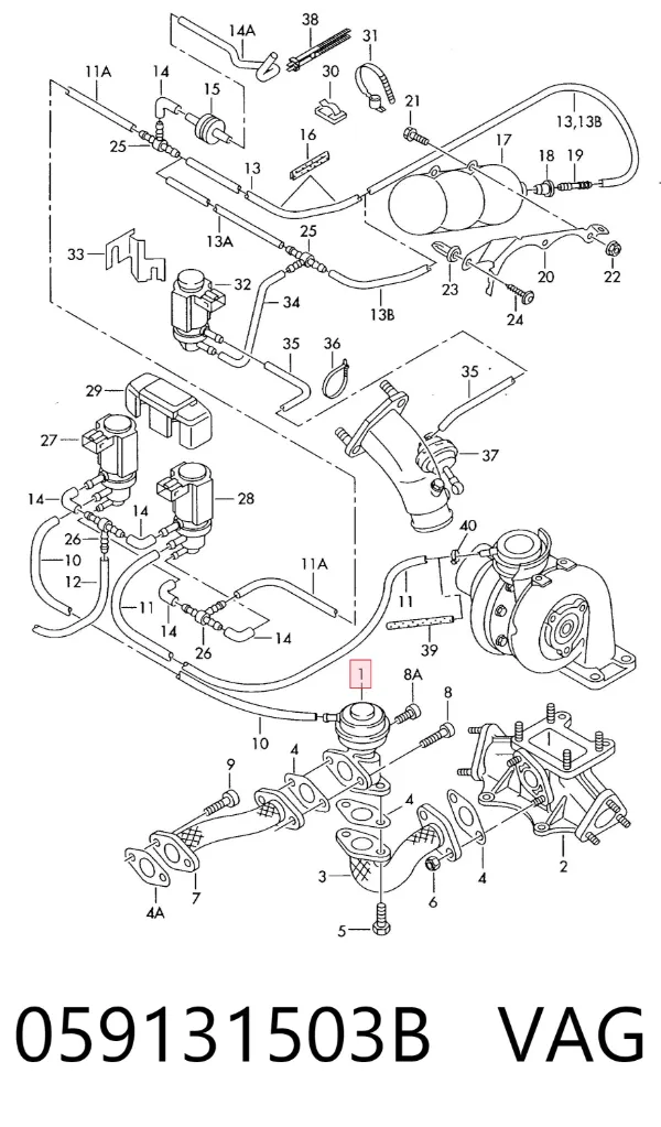 Válvula EGR 059131503B VAG