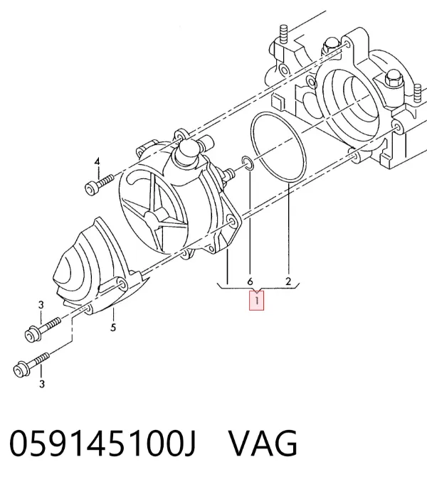 Bomba de vacío 059145100J VAG