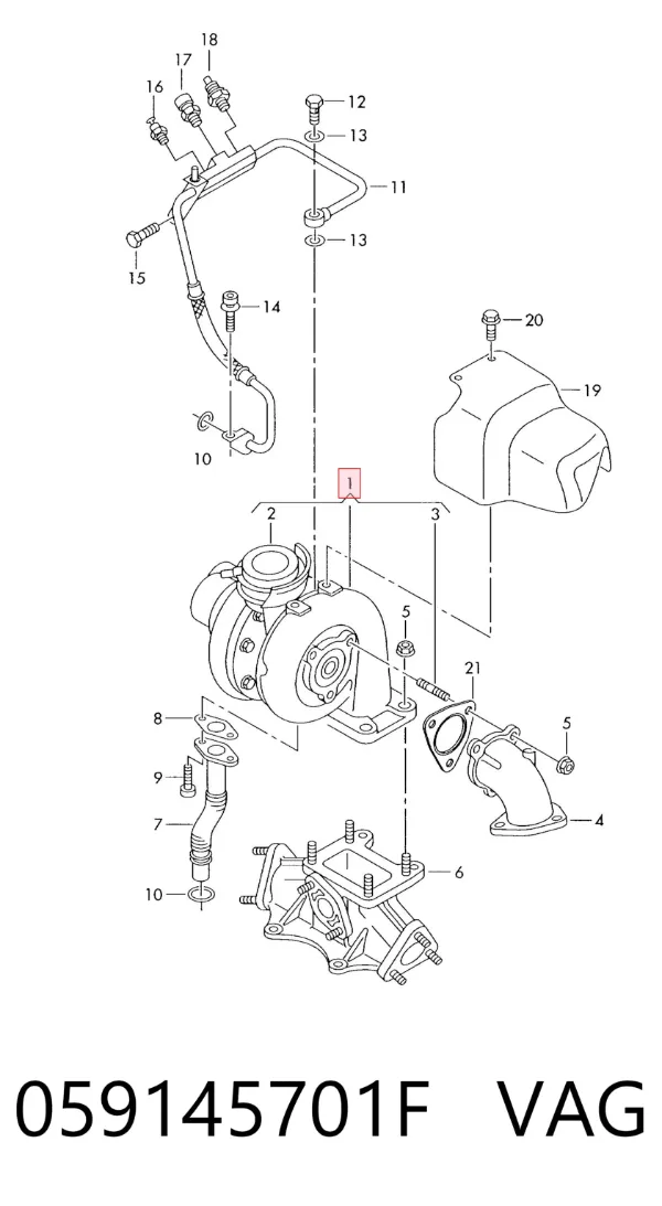 Turbocompresor 059145701F VAG