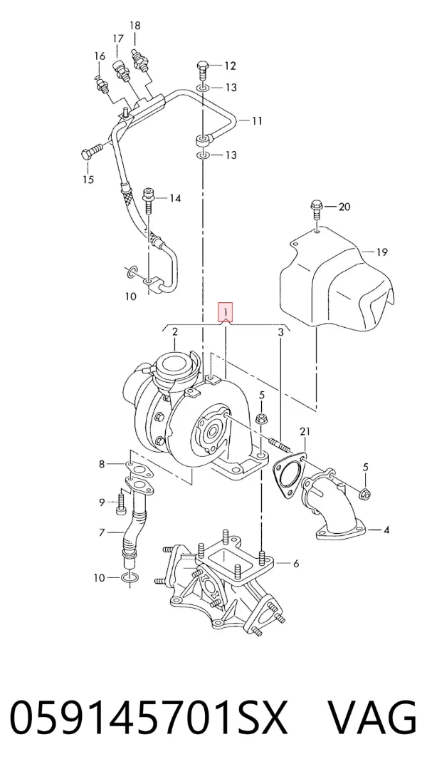 Turbocompresor 059145701SX VAG