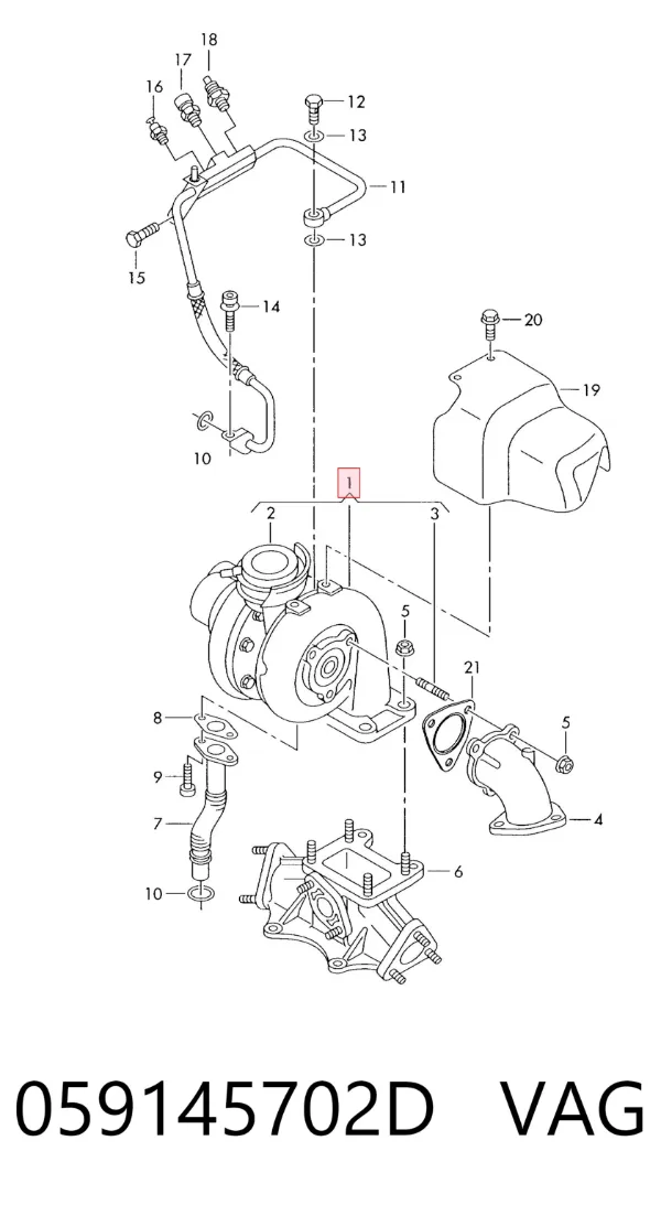 Turbocompresor 059145702D VAG