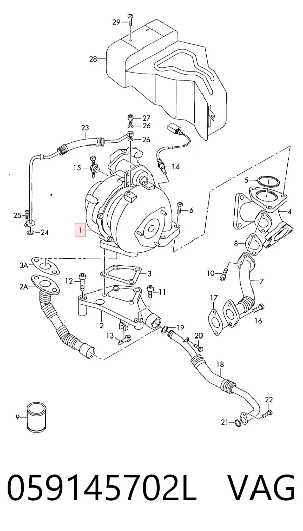 Turbocompresor 059145702L VAG
