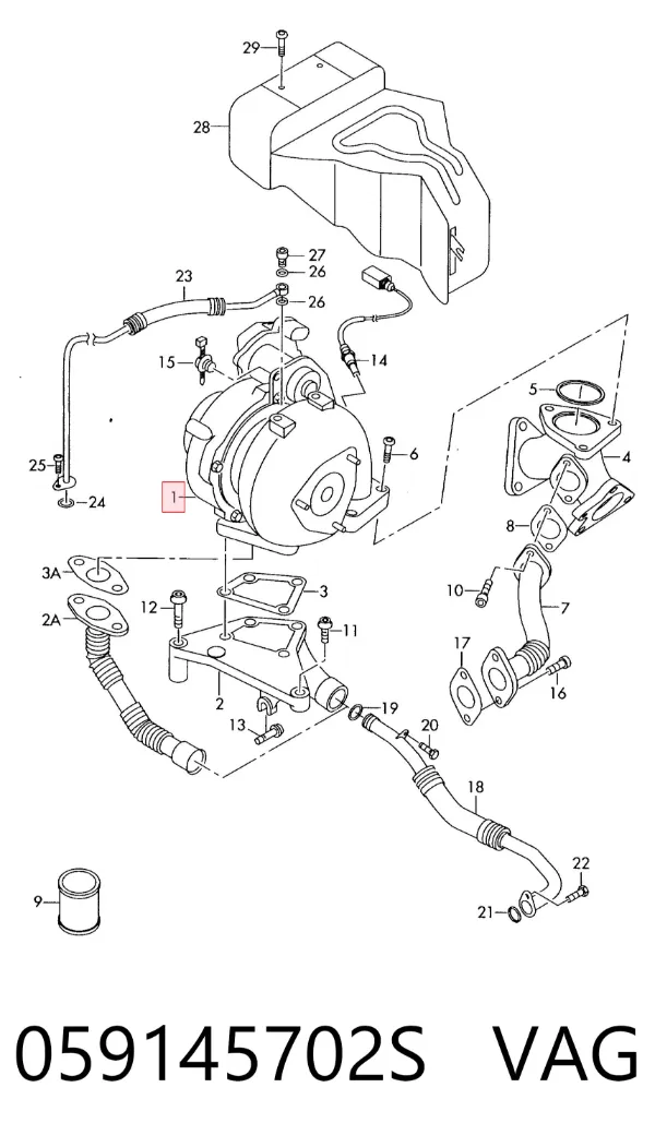 Turbocompresor 059145702S VAG