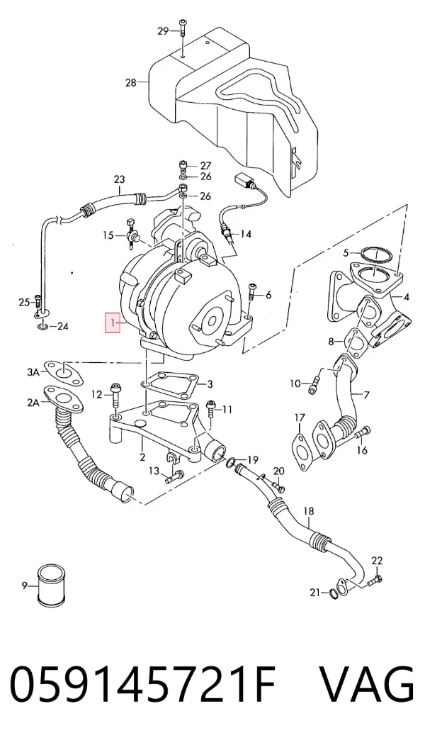 Turbocompresor 059145721F VAG
