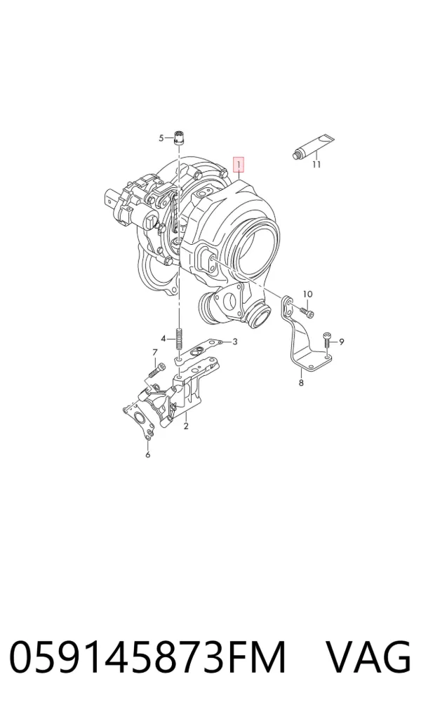 Turbocompresor 059145873FM VAG