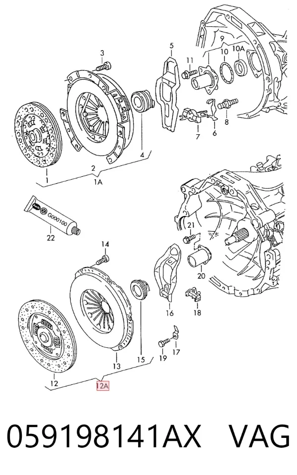 Embrague 059198141AX VAG