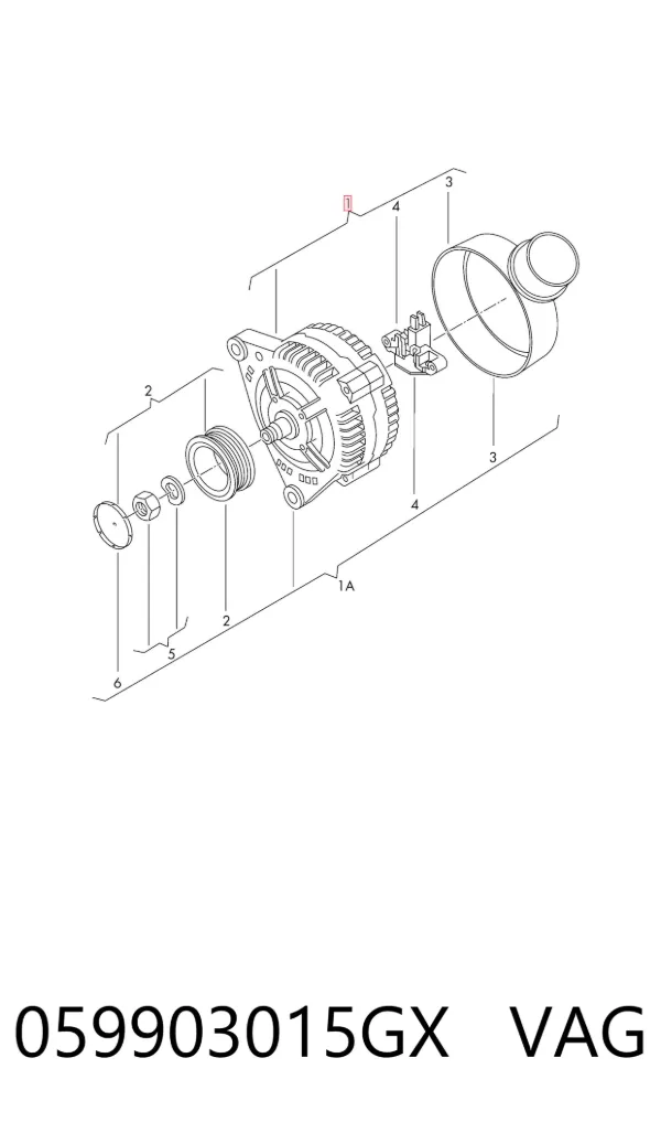 Alternador 059903015GX VAG