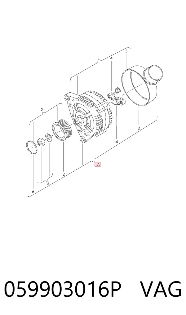 Alternador 059903016P VAG