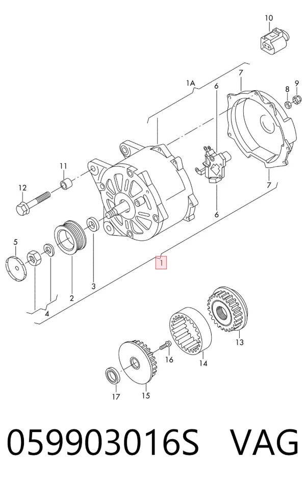 Alternador 059903016S VAG
