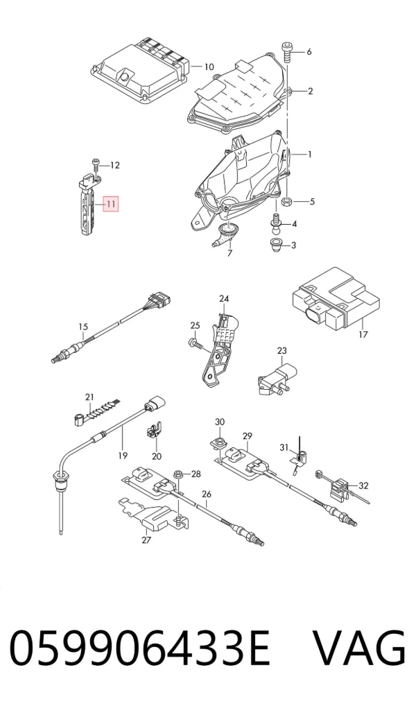 Sensor de cigüeñal 059906433E VAG