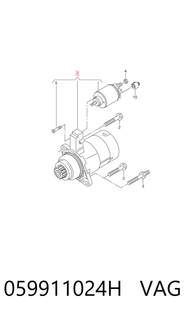 Motor de arranque 059911024H VAG