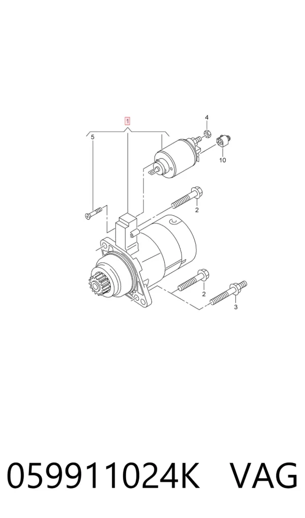 Motor de arranque 059911024K VAG