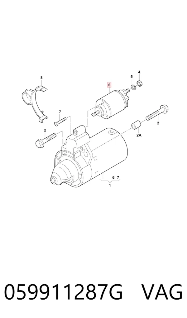 Solenoide de arranque 059911287G VAG