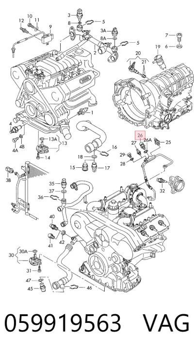 Sensor de temperatura de aceite del motor VAG 059919563