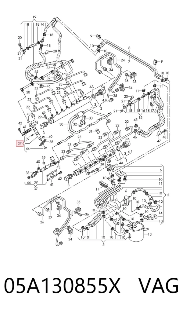 Inyector 05A130855X VAG