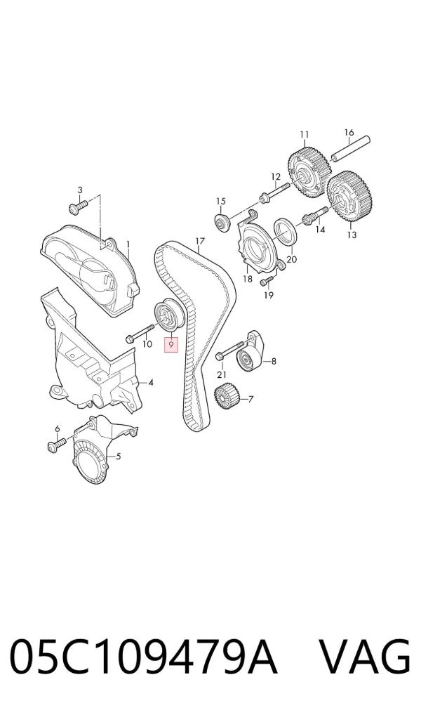 Kit de distribución 05C109479A VAG