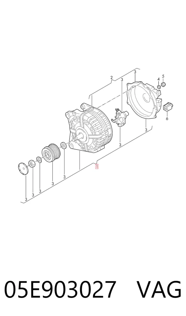 Alternador 05E903027 VAG