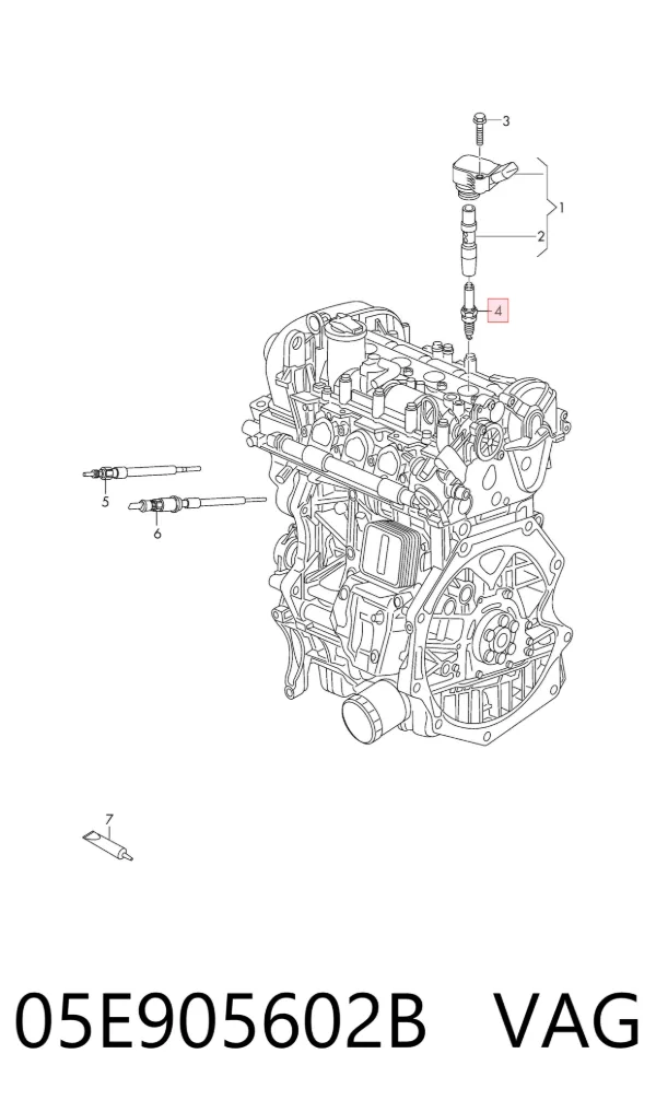 Bujía 05E905602B VAG