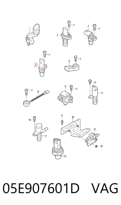 Sensor de posición del árbol de levas VAG 05E907601D