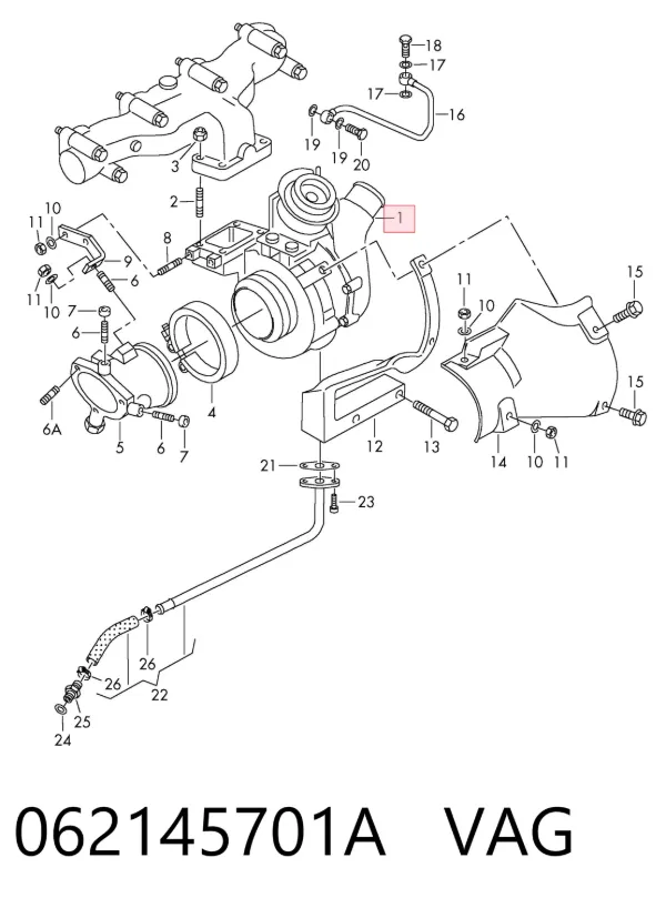 Turbocompresor 062145701A VAG